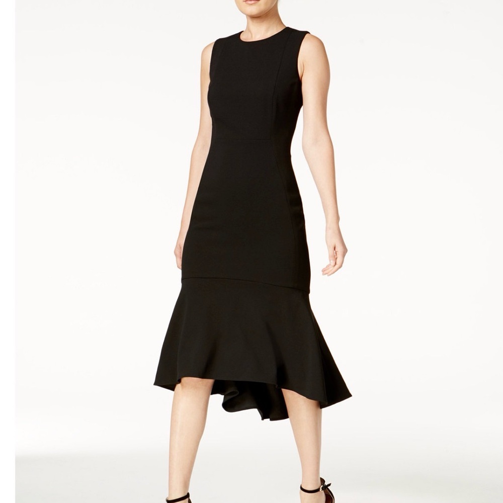 Calvin Klein High-Low Midi Scuba Dress